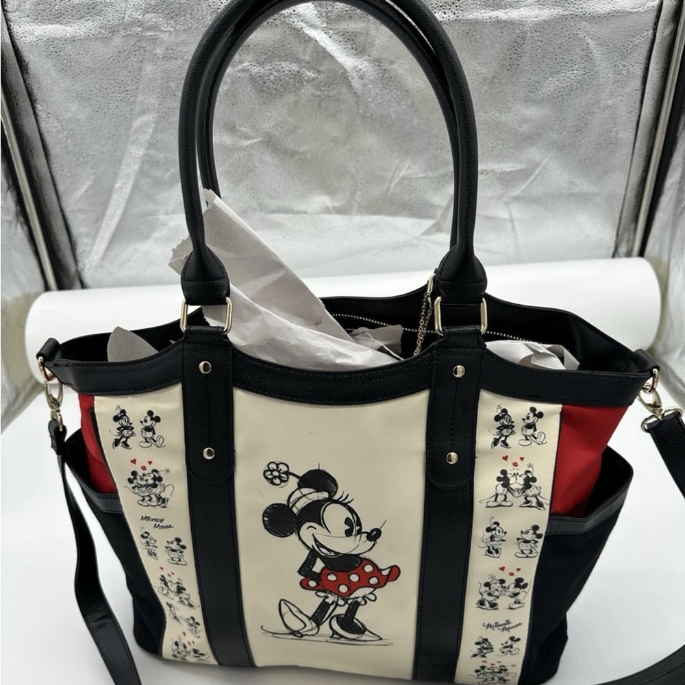 Disney Minnie Mouse Black, White, and Red Tote
